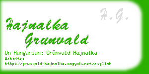 hajnalka grunvald business card