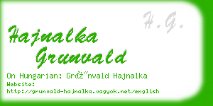 hajnalka grunvald business card